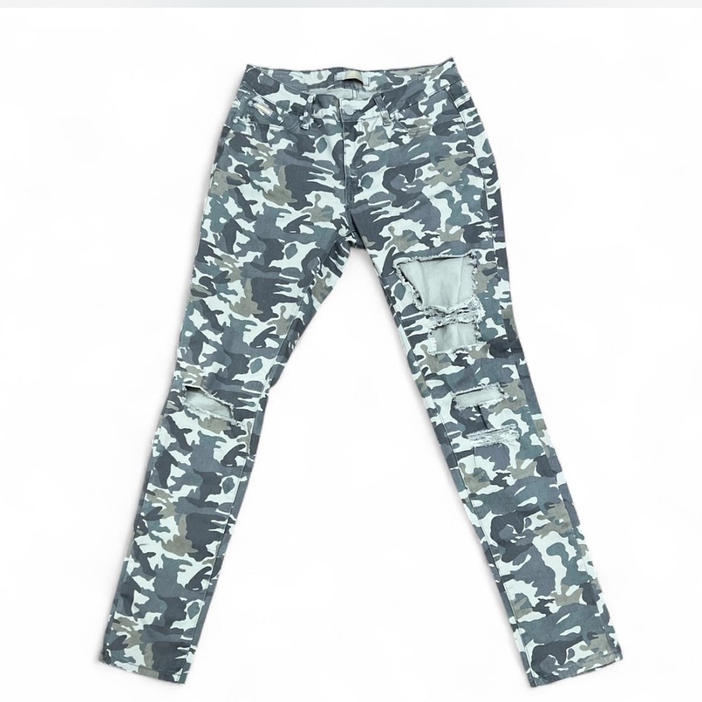 Ripped Camo Skinny Jeans
